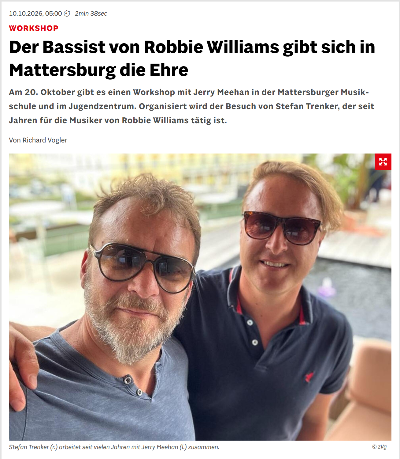 Robbie Williams zeigt auf Tour, was Teamgeist ausmacht
