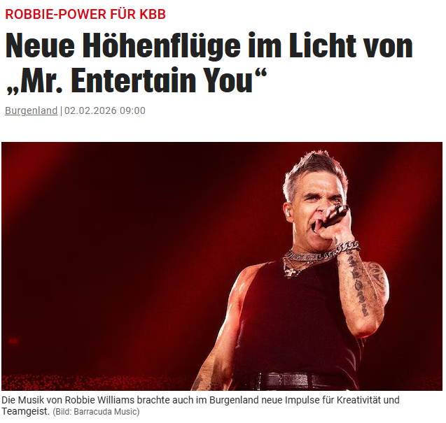 Robbie Williams Teambuilding